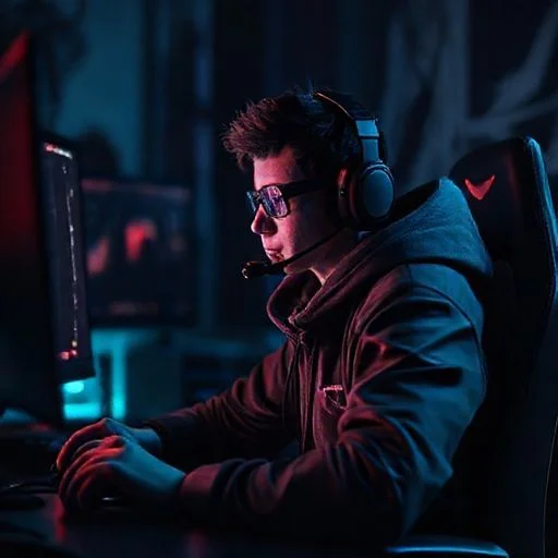 A sleek, low-angle shot of a towering cyberpunk city at night, rain-slicked streets reflecting neon signs in blues, purples, and electric yellows. Flying vehicles zip between skyscrapers, and holographic advertisements flicker across building facades. Style: Cyberpunk, dystopian, highly detailed.