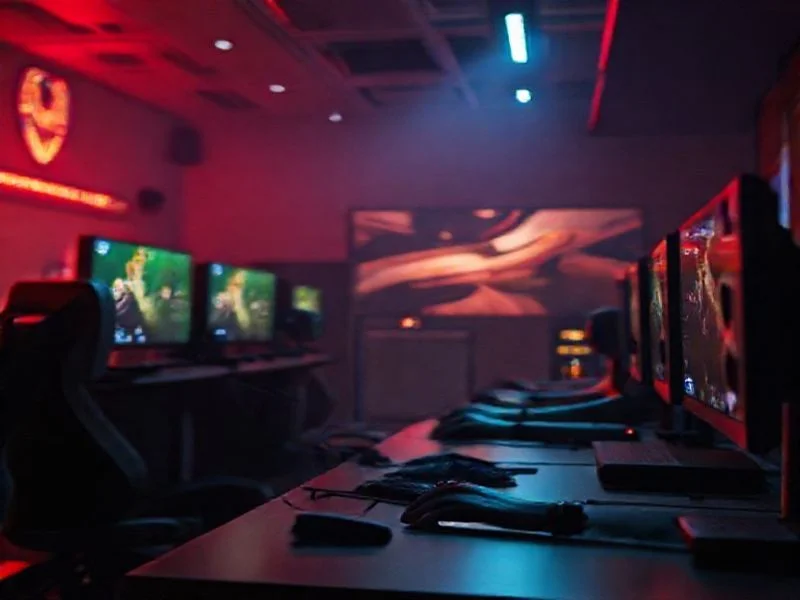 Abstract visualization of a sophisticated AI neural network, rendered as glowing, interconnected nodes and pathways in a dark, infinite space.